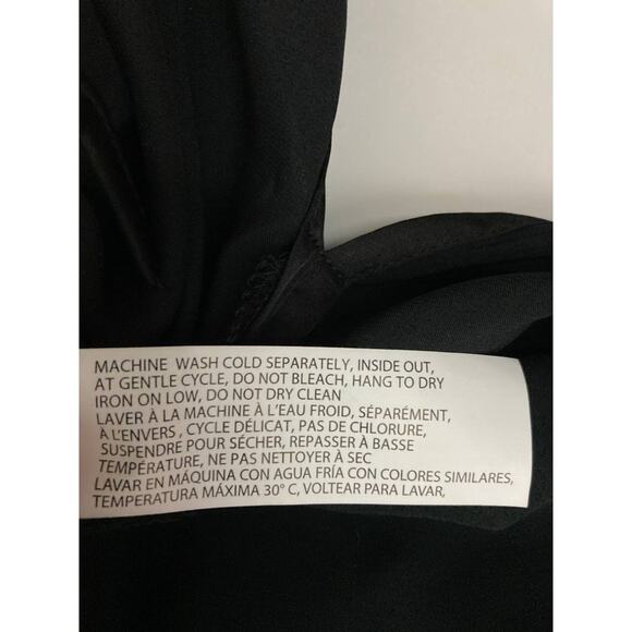 Black Tape Dress Tunic Shirt Black Button Front Long Sleeve Extra Large XL 16 - Picture 13 of 15